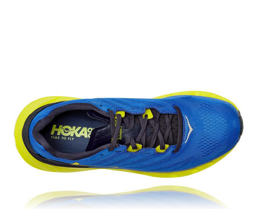 Hoka One One Elevon 2 Löparskor Herr - Blå/Gröna - JCDUZ-3162